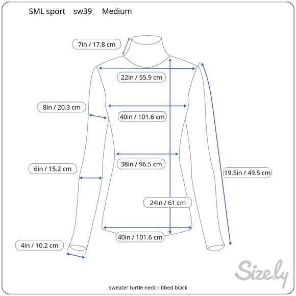 sweater turtle neck ribbed black - Picture 2 of 9